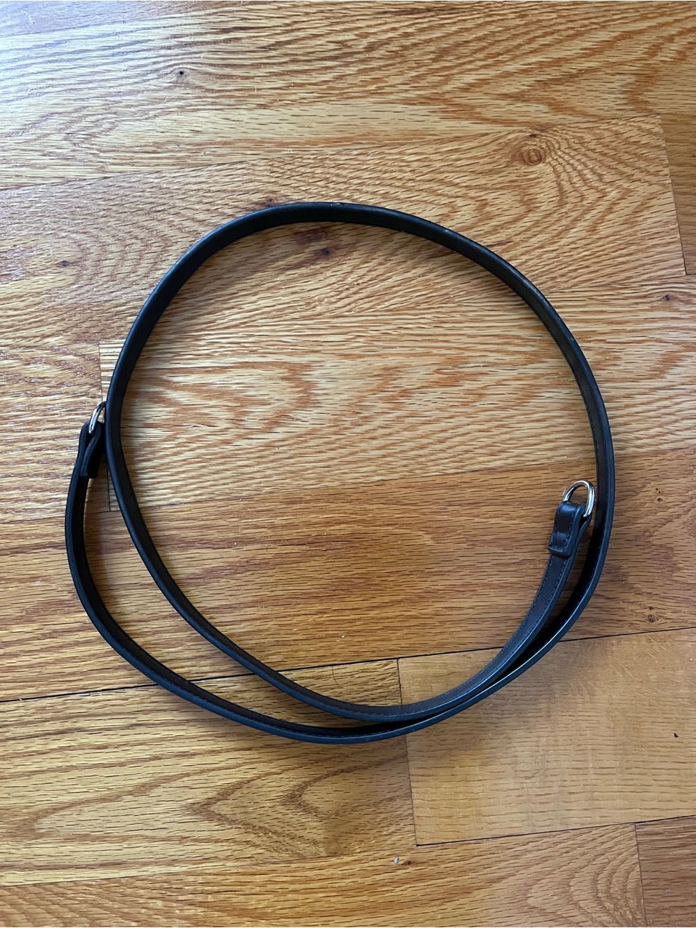 Bag handle- Simple Black Leather Crossbody Strap
